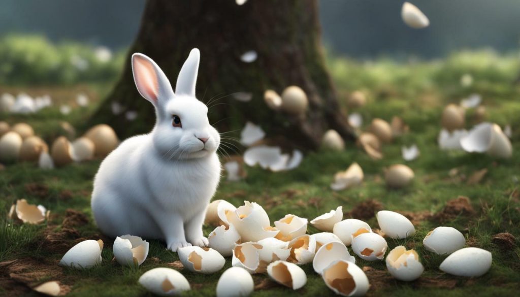 eggshells and rabbit